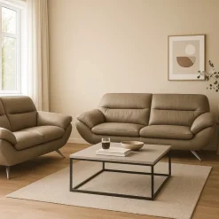 Taastrup 3+2 pers lædersofa