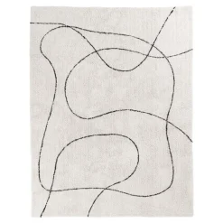 Tampa Tæppe - Tæppe i naturfarvet bomuld med print 200x300 cm