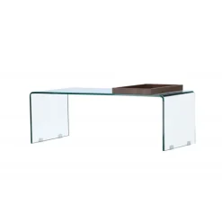 Telemark Sofabord 110 x 50 - Transparent og Valnød