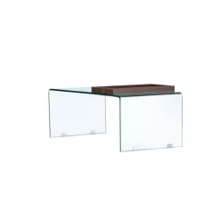 Telemark Sofabord 110 x 50 - Transparent og Valnød