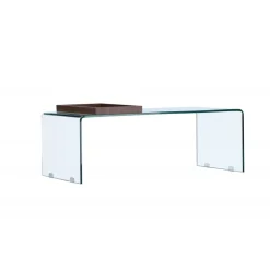 Telemark Sofabord 110 x 50 - Transparent og Valnød