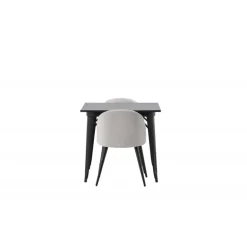 Tempe e Spisebordssæt - Sort og Grå