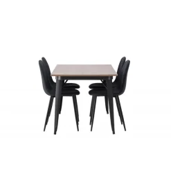 Tempe e Spisestuesæt - Sort og Valnød