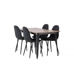 Tempe e Spisestuesæt - Sort og Valnød