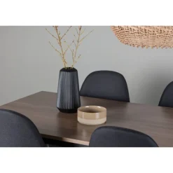 Tempe e Spisestuesæt - Sort og Valnød