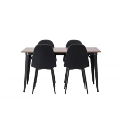 Tempe e Spisestuesæt - Sort og Valnød