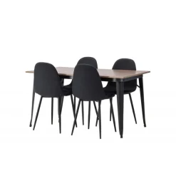 Tempe e Spisestuesæt - Sort og Valnød