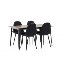 Tempe e Spisestuesæt - Sort og Valnød