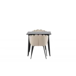 Tempe Spisebordssæt - Beige og Sort