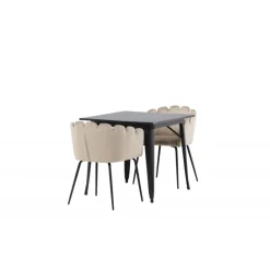 Tempe Spisebordssæt - Beige og Sort