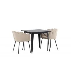 Tempe Spisebordssæt - Beige og Sort