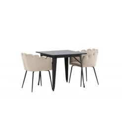 Tempe Spisebordssæt - Beige og Sort