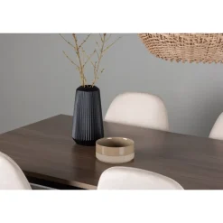 Tempe Spisebordssæt - Beige og Valnød