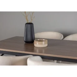 Tempe Spisebordssæt - Beige og Valnød