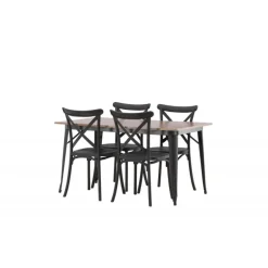 Tempe Spisebordssæt - Sort og Valnød