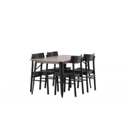 Tempe Spisebordssæt - Sort og Valnød