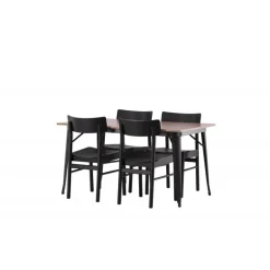 Tempe Spisebordssæt - Sort og Valnød