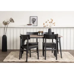 Tempe Spisebordssæt - Sort og Valnød