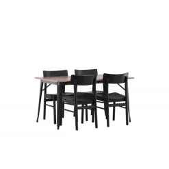 Tempe Spisebordssæt - Sort og Valnød