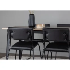 Tempe Spisebordssæt - Sort og Valnød