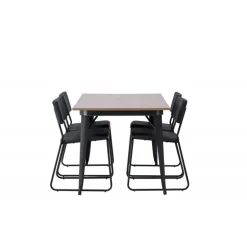 Tempe Spisebordssæt - Sort og Valnød