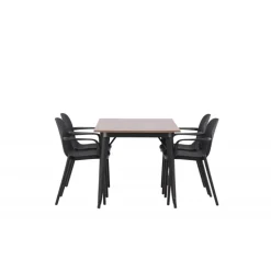 Tempe Spisebordssæt - Sort og Valnød