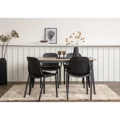 Tempe Spisebordssæt - Sort og Valnød