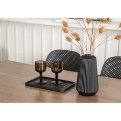 Tempe Spisebordssæt - Sort og Valnød