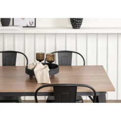 Tempe Spisebordssæt - Sort og Valnød