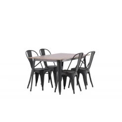 Tempe Spisebordssæt - Sort og Valnød