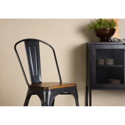 Tempe Spisebordsstol - Mørkegrå og Valnød