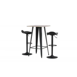 Tempe Spisestue Sæt - Sort og Valnød