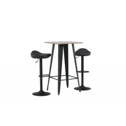 Tempe Spisestue Sæt - Sort og Valnød