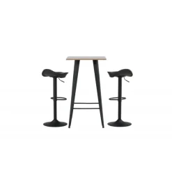 Tempe Spisestue Sæt - Sort og Valnød