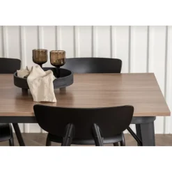 Tempe Spisestuesæt - Sort og Valnød