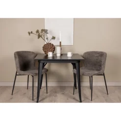 Tempe Spisestuesæt - Sort og Mørkegrå