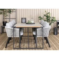 Texas Loungesæt - Havemøbelsæt - Sort,Grå,Natur