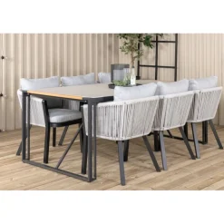 Texas Loungesæt - Havemøbelsæt - Sort,Grå,Natur