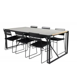 Texas Loungesæt - Havemøbelsæt - Sort,Grå,Natur