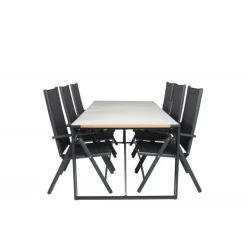 Texas t Loungesæt - Havemøbelsæt - Sort,Grå,Natur