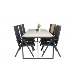 Texas t Loungesæt - Havemøbelsæt - Sort,Grå,Natur