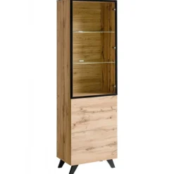 Thin høj vitrineskab 60/197/40