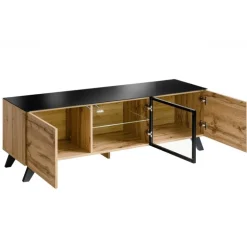 THIN Reolvæg i Wotan Eg med LED belysning