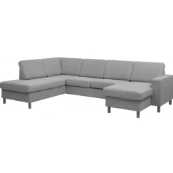 Thomas højrevendt hjørnesofa med chaiselong- Lysegrå