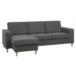 Thomas vendbar chaiselongsofa mørkegrå