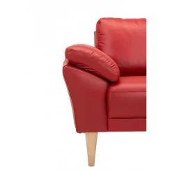 Thyregod Chaiselong lædersofa Højrevendt Rød