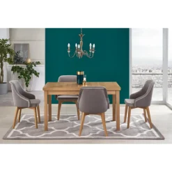 TIAGO 2 Spisebord med udtræk, craft oak / craft oak