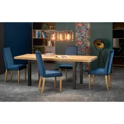 TIAGO Spisebord med udtræk håndværk egetræ