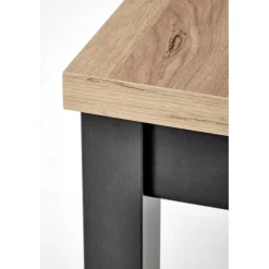 TIAGO SQUARE Spisebord med udtræk, craft eg / Sort