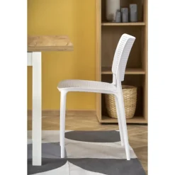 TIAGO SQUARE Spisebord med udtræk, craft eg / Hvid